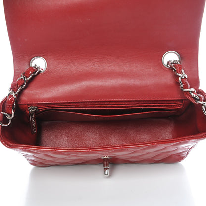 Chanel Patent Calfskin Quilted Mini Rectangular Flap Red 5 of 7