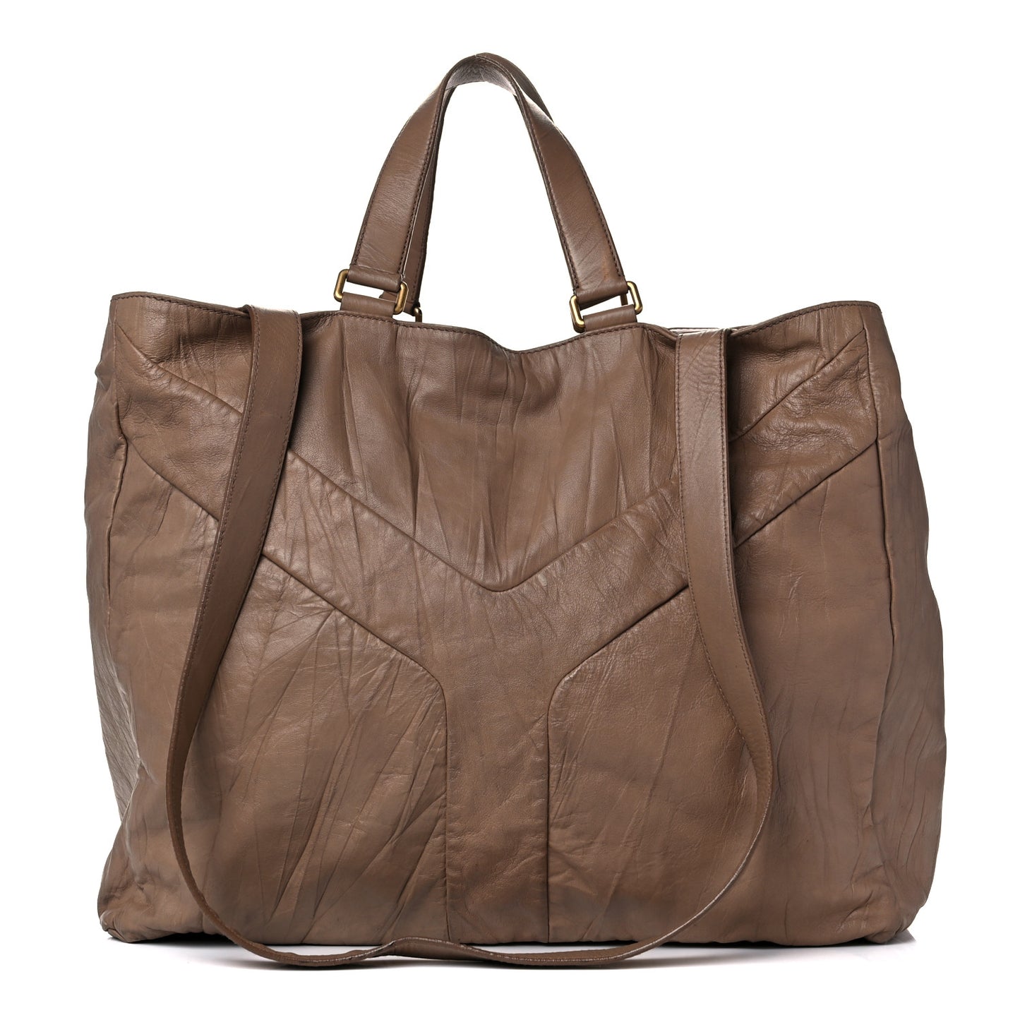 Calfskin Y Tote Beige