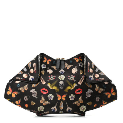 Alexander McQueen Silk Obsessions De Manta Clutch Black 1 of 4