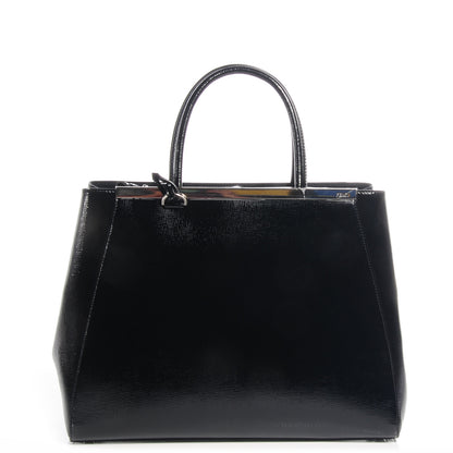 Fendi Patent Vitello Elite Regular 2Jours Tote Black 1 of 10