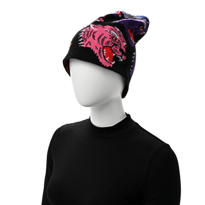 Gucci Wool Panther Beanie Hat M Black Multicolor 2 of 4