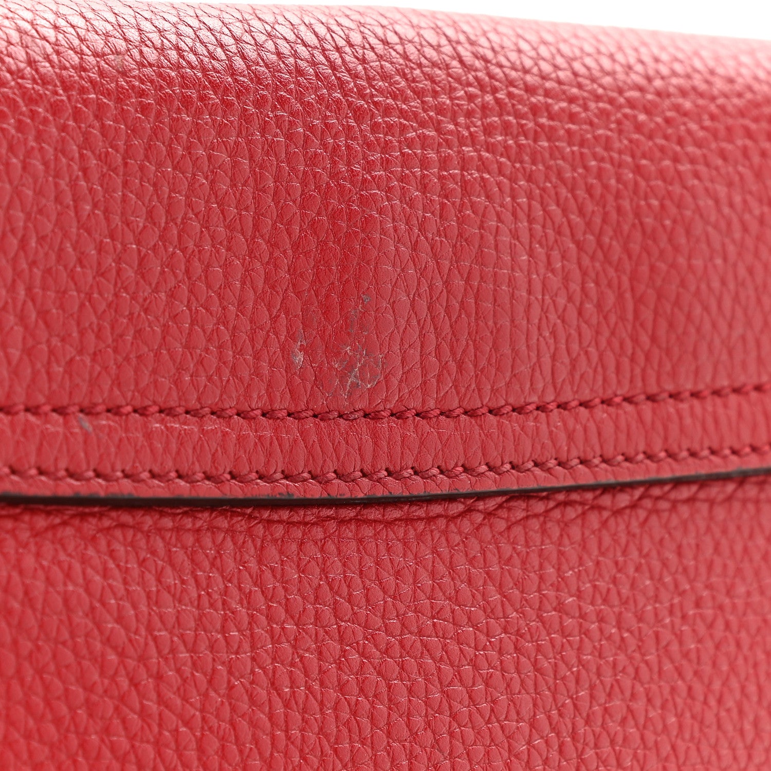 Gucci Pebbled Calfskin Medium Soho Flap Crossbody Tabasco Red 11 of 12