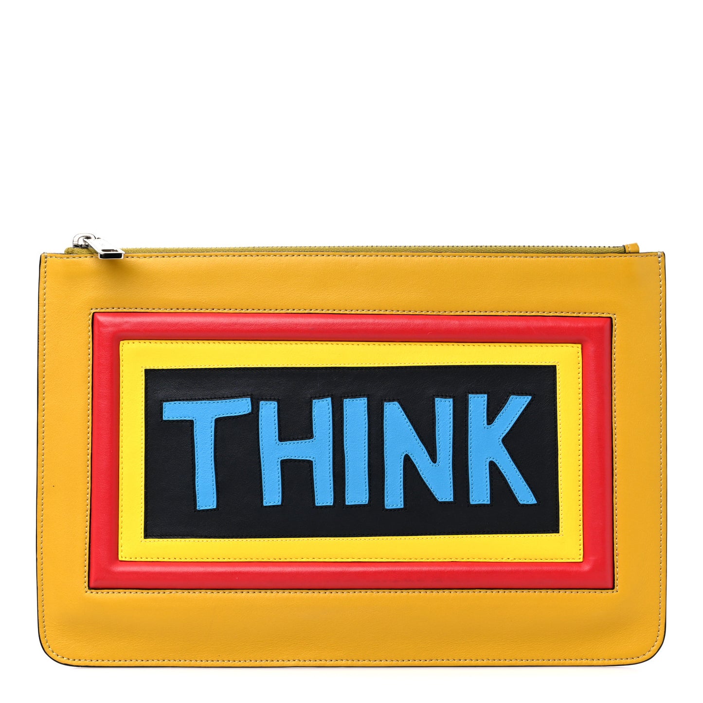 Vitello Century Vocabulary Think Inlaid Pouch Multicolor