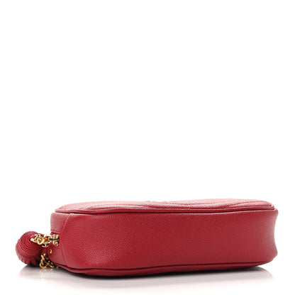 Saint Laurent Grain De Poudre Matelasse Monogram Mini Lou Camera Bag Eros Red 4 of 9