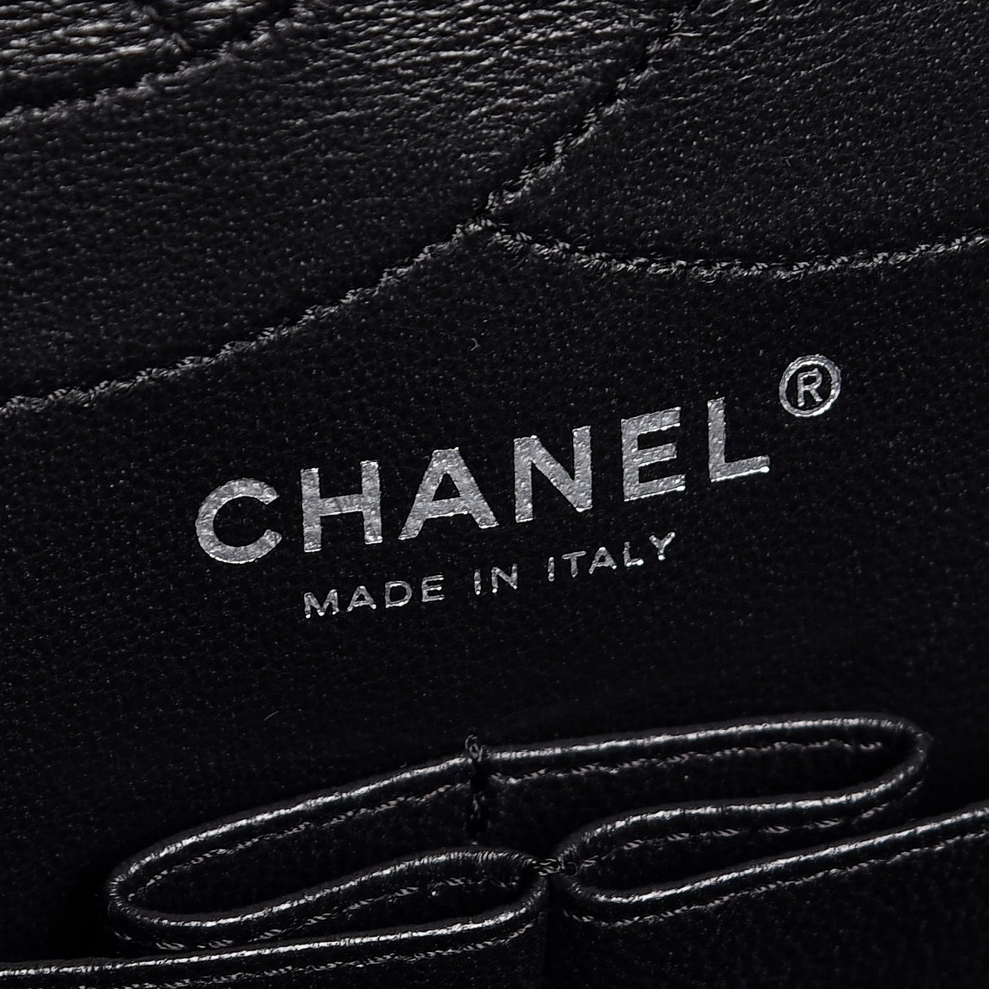 Metallic Aged Calfskin Quilted 2.55 Reissue 228 Flap Black