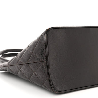 Chanel Caviar Quilted Medallion Tote Dark Brown 9 of 10