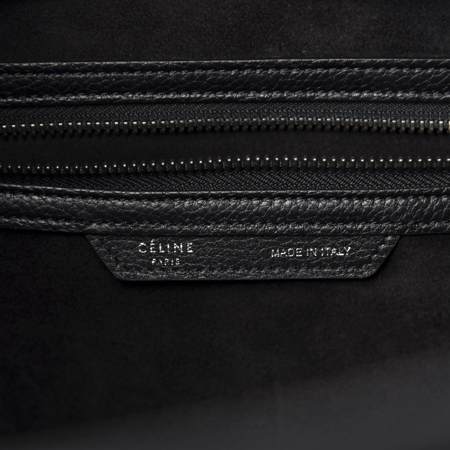 Drummed Calfskin Mini Luggage Black