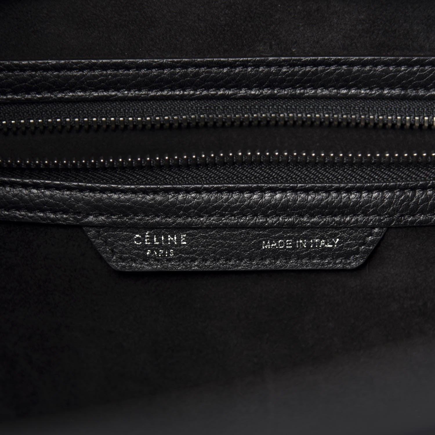 Celine Drummed Calfskin Mini Luggage Black 8 of 10