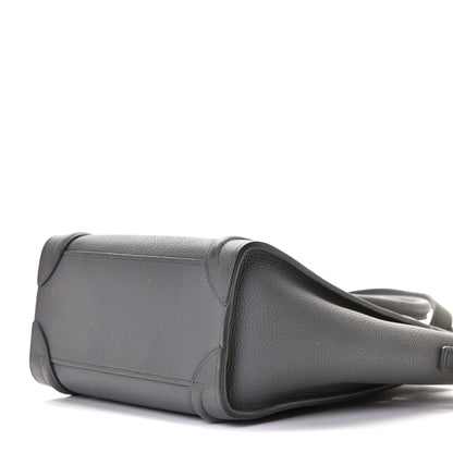 Celine Drummed Calfskin Nano Luggage Kohl 5 of 7