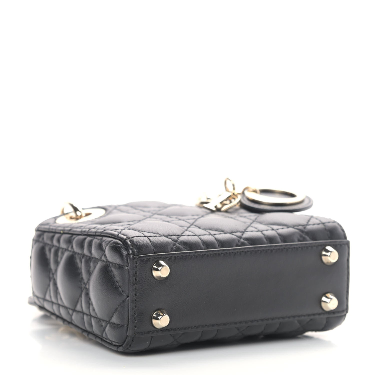 Christian Dior Lambskin Cannage Micro Lady Dior Black 4 of 9