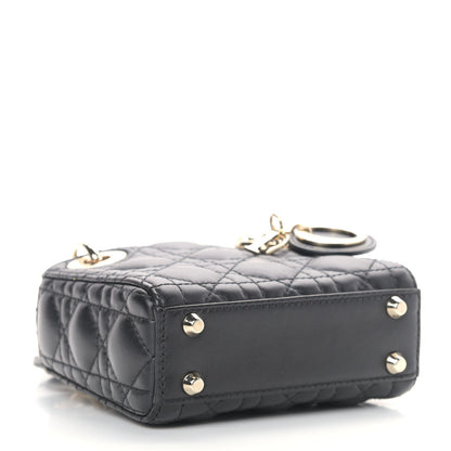 Christian Dior Lambskin Cannage Micro Lady Dior Black 4 of 9