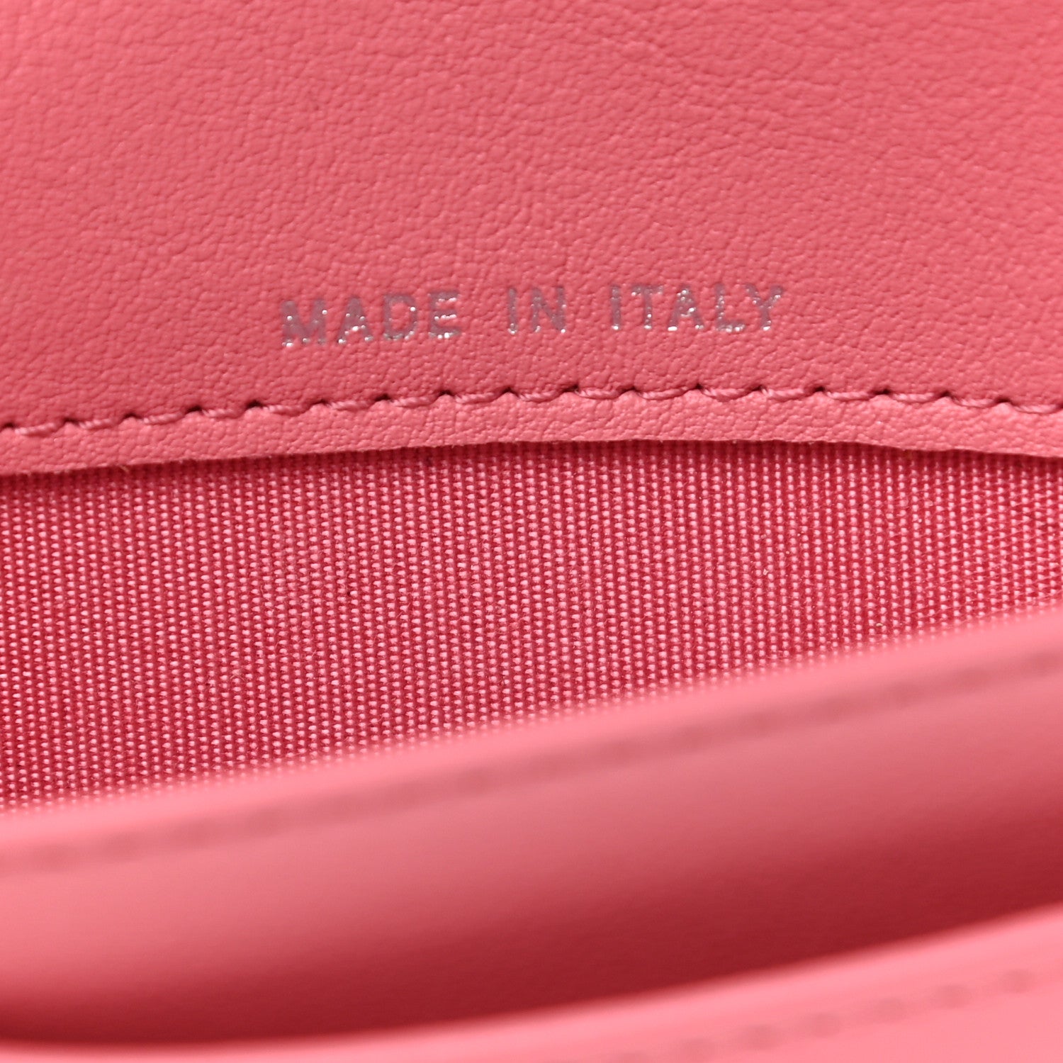 Chanel Calfskin Chevron Quilted Boy Yen Wallet Pink 7 of 9