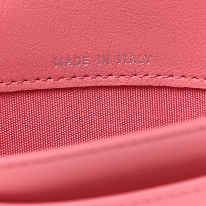 Chanel Calfskin Chevron Quilted Boy Yen Wallet Pink 7 of 9