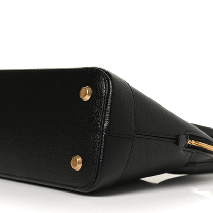 Balenciaga Grained Calfskin Logo S Ville Top Handle Bag Black White 6 of 10