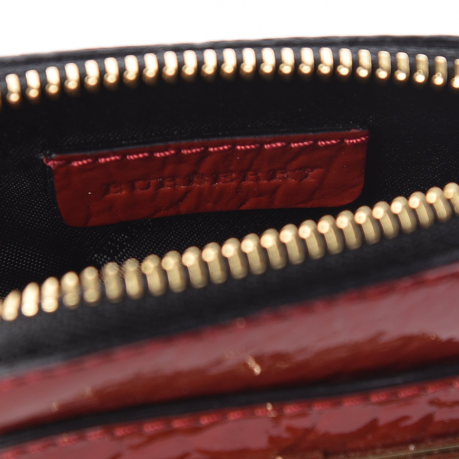 Burberry Heritage Patent Grain Extra Mini Bow Harrogate Coin Purse Military Red 6 of 7
