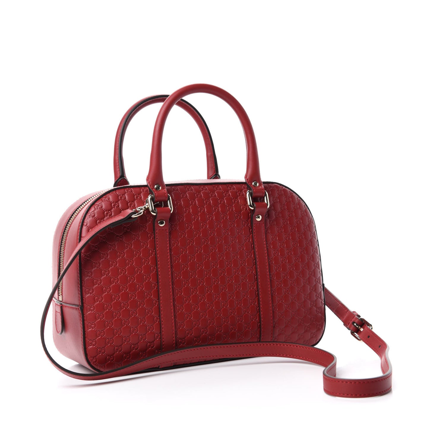 Soft Microguccissima Medium Crossbody Bag Rosso