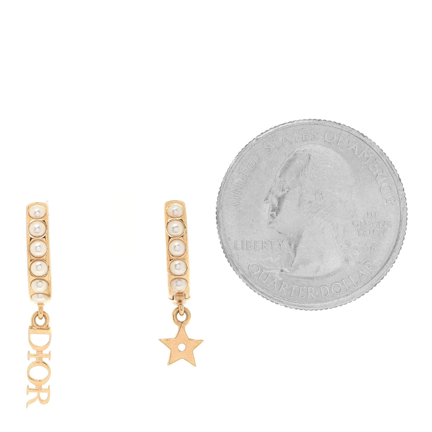 Pearl Hoop Earrings Gold