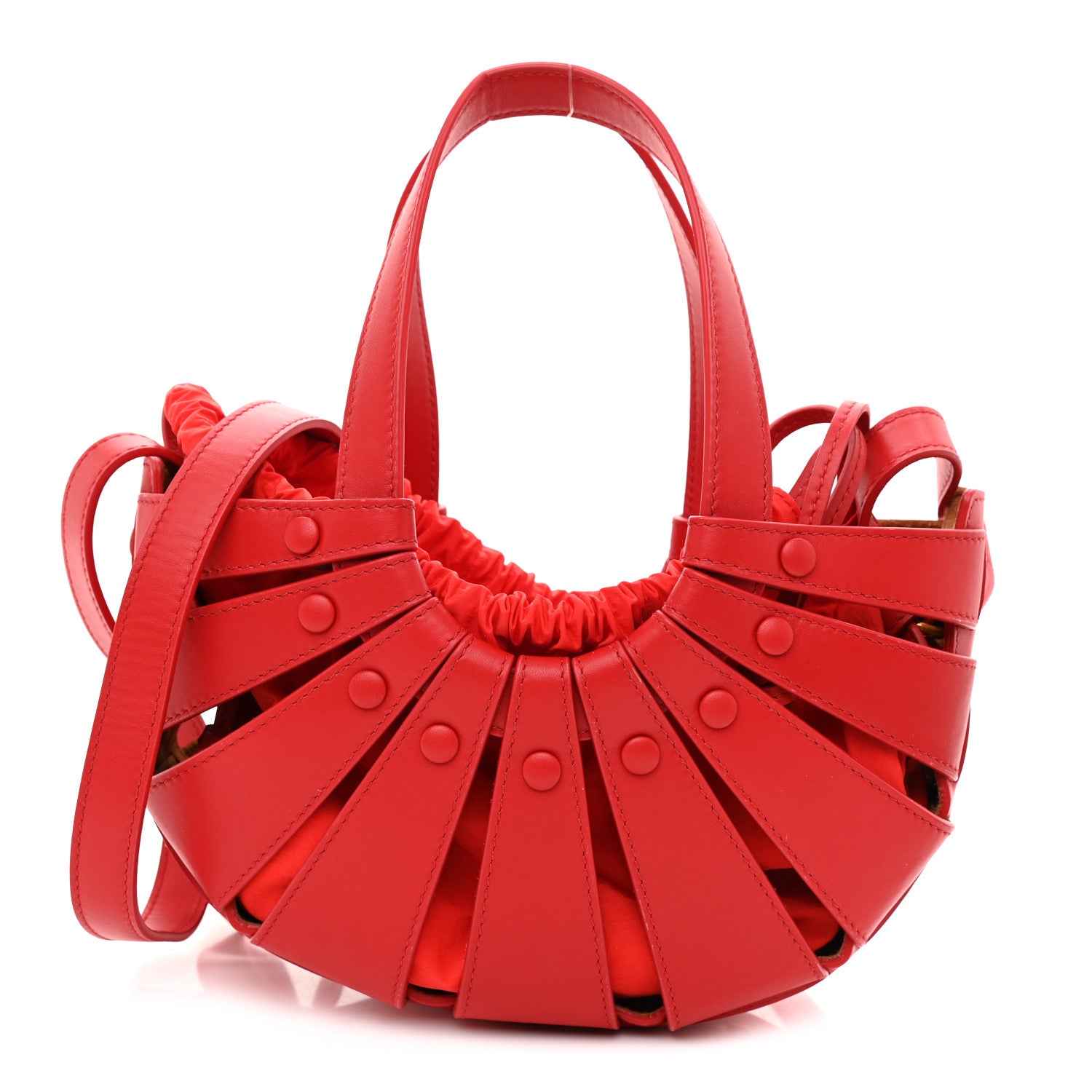 Bottega Veneta French Calfskin Small Shell Bag Chili Tomato 1 of 9