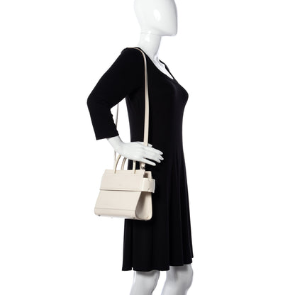 Givenchy Grained Calfskin Mini Horizon Satchel Off White 2 of 11