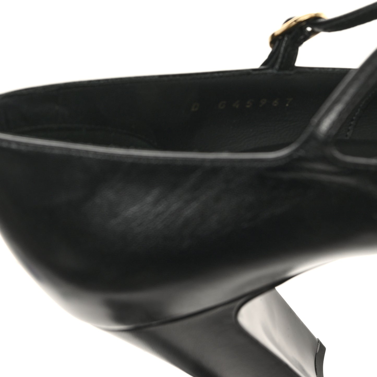 Goatskin Grosgrain Cap Toe Mary Jane Pumps 39.5 Black