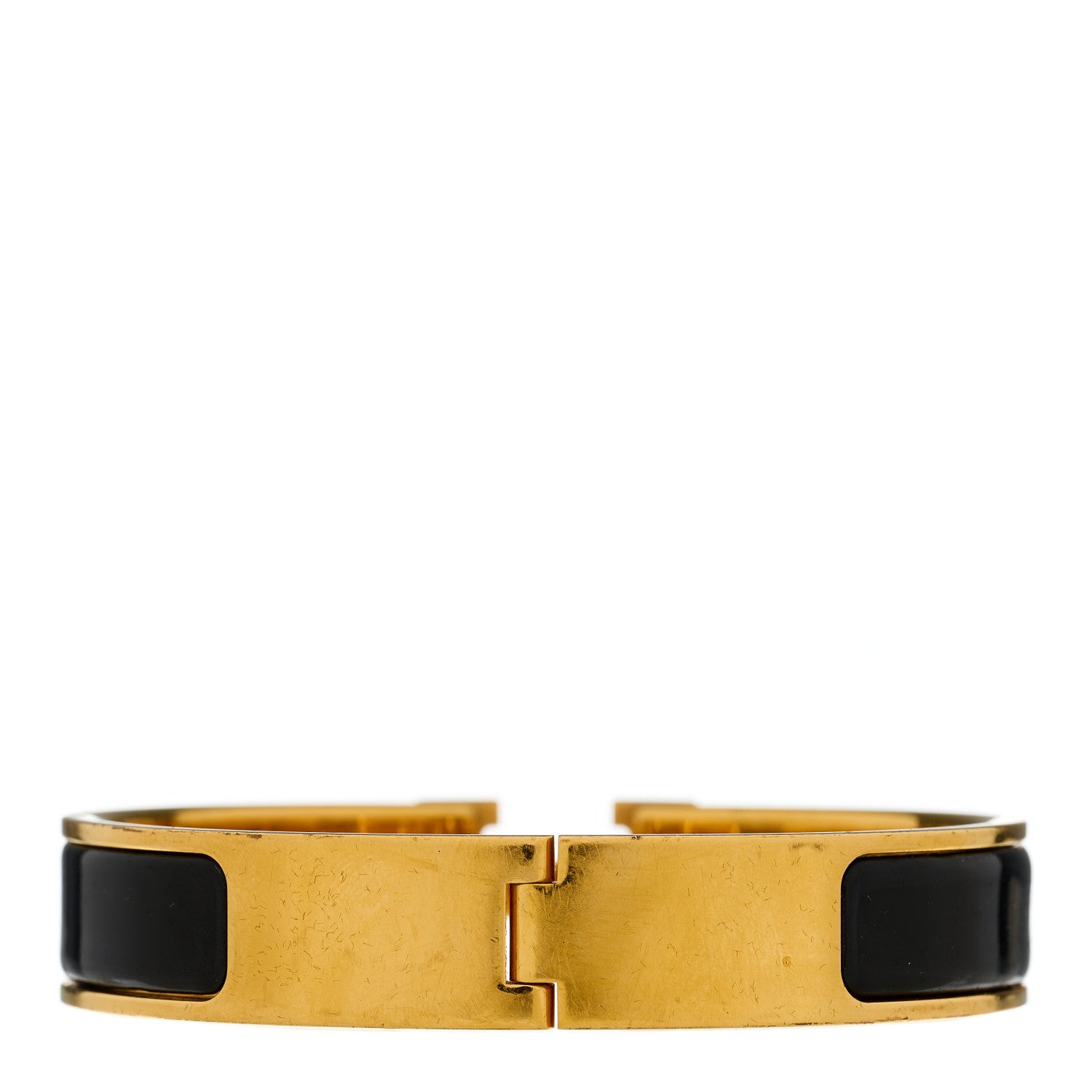 Hermes Enamel Narrow Clic Clac H Bracelet GM Black 2 of 4