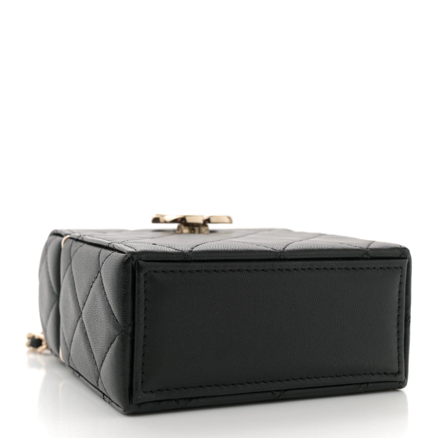 Chanel Lambskin Quilted Small Box With Chain Black 5 of 11
