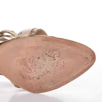 Christian Dior Calfskin Buckle Mule Sandals 40 Beige Gold 11 of 13