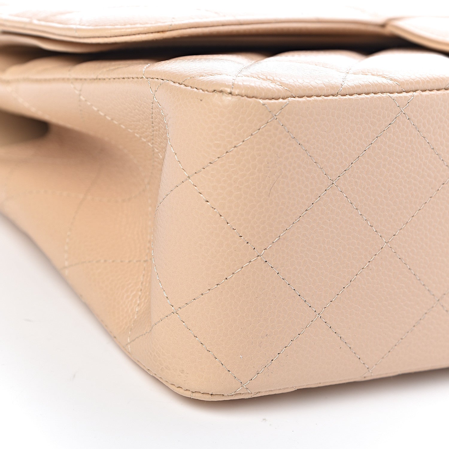 Chanel Caviar Quilted Jumbo Double Flap Beige Clair 9 of 10