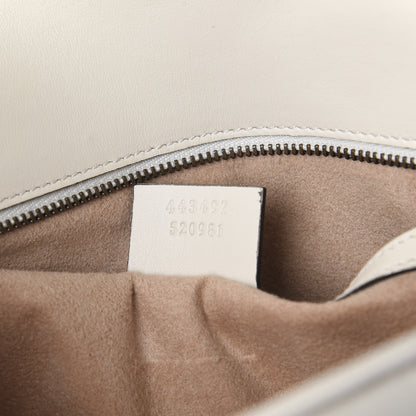 Gucci Calfskin Matelasse Small GG Marmont Shoulder Bag White 6 of 9