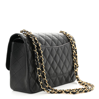 Chanel Caviar Quilted Jumbo Double Flap Black 3 of 12