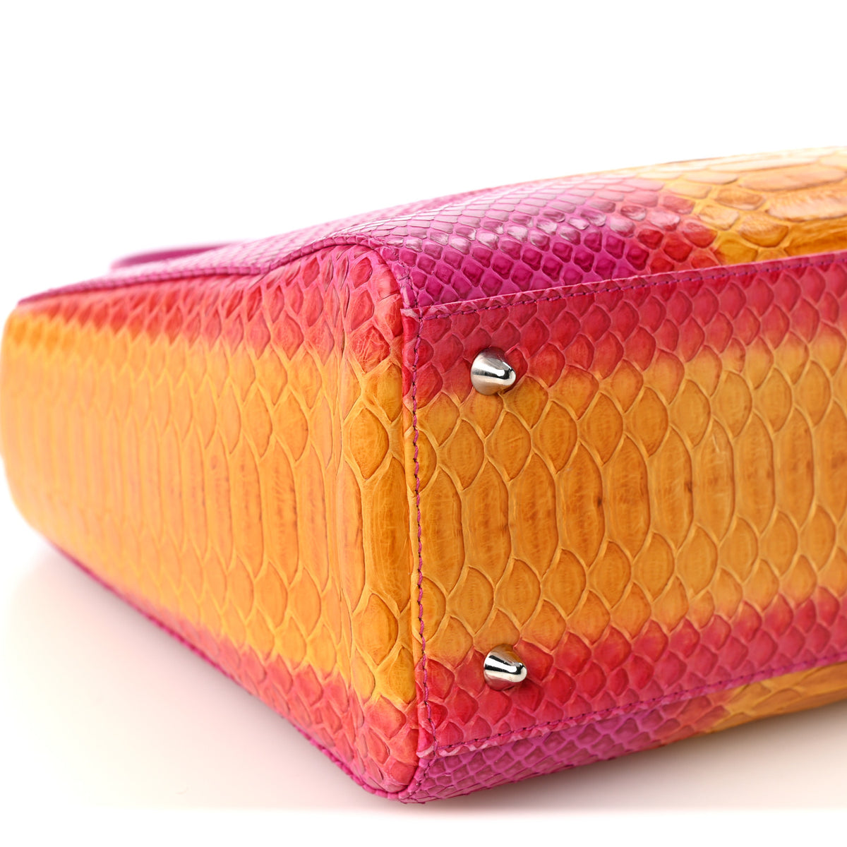 Snakeskin Medium Lady Dior Pink Orange