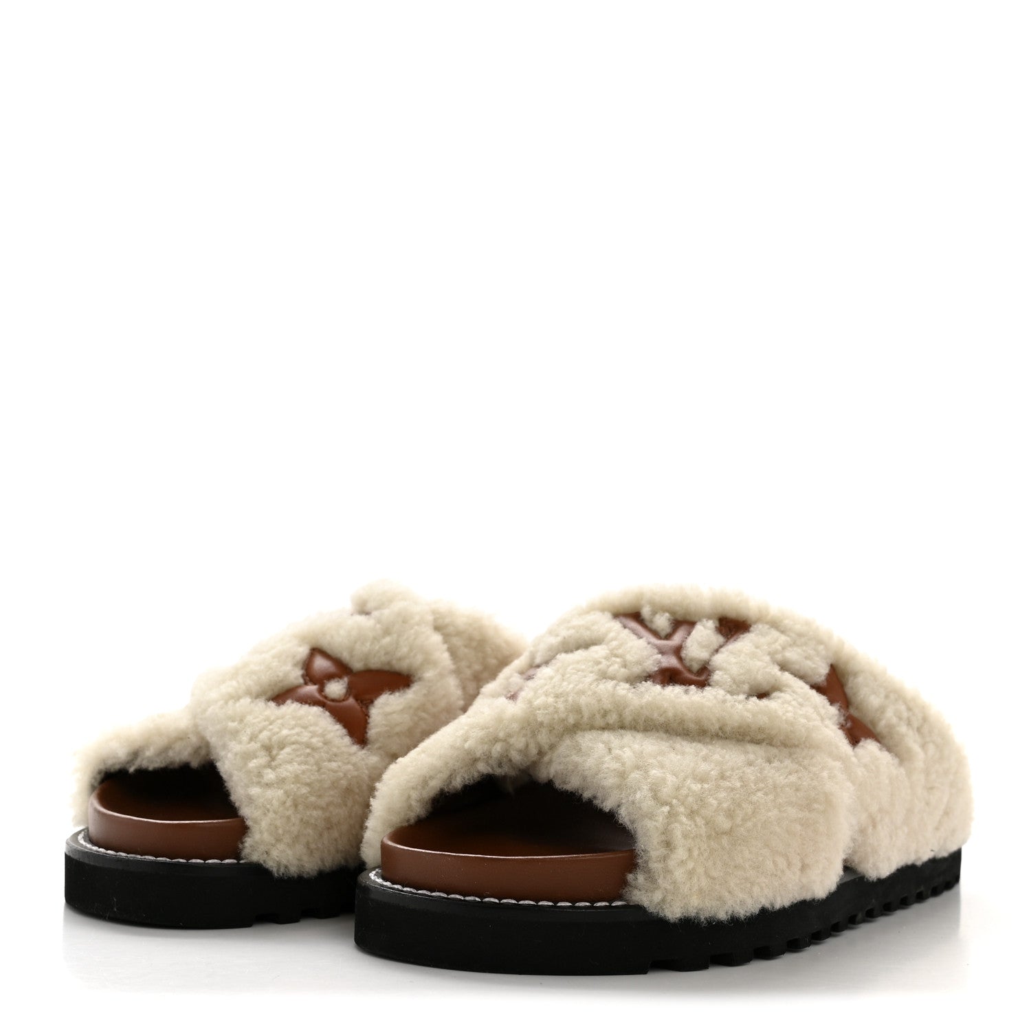 Louis Vuitton Shearling Paseo Flat Comfort Mule 36 Brown 1882843