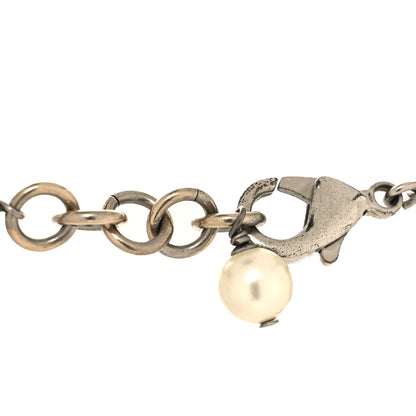 Chanel Beaded CC Short Necklace Ruthenium Black 4 of 5