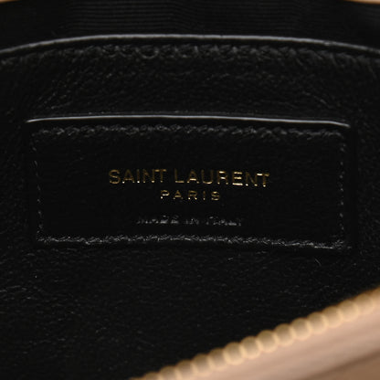 Saint Laurent Calfskin Y Quilted Monogram Small Loulou Chain Satchel Dark Beige 6 of 10
