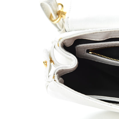 Versace Calfskin Vanitas Crossbody Bag White 14 of 21