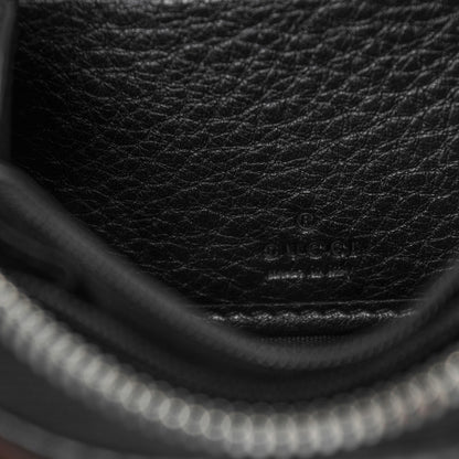 Gucci Pebbled Calfskin Studded Soho Compact Disco Zip Around Wallet Black 6 of 6