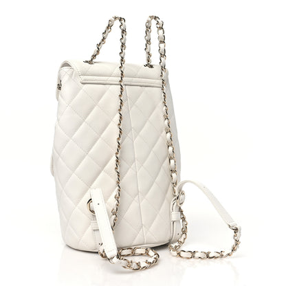 Chanel Caviar Quilted Pockets Backpack White 3 of 10
