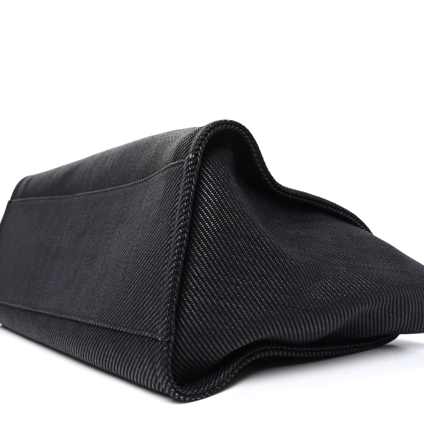 Mixed Fibers Calfskin Medium Deauville Tote Black