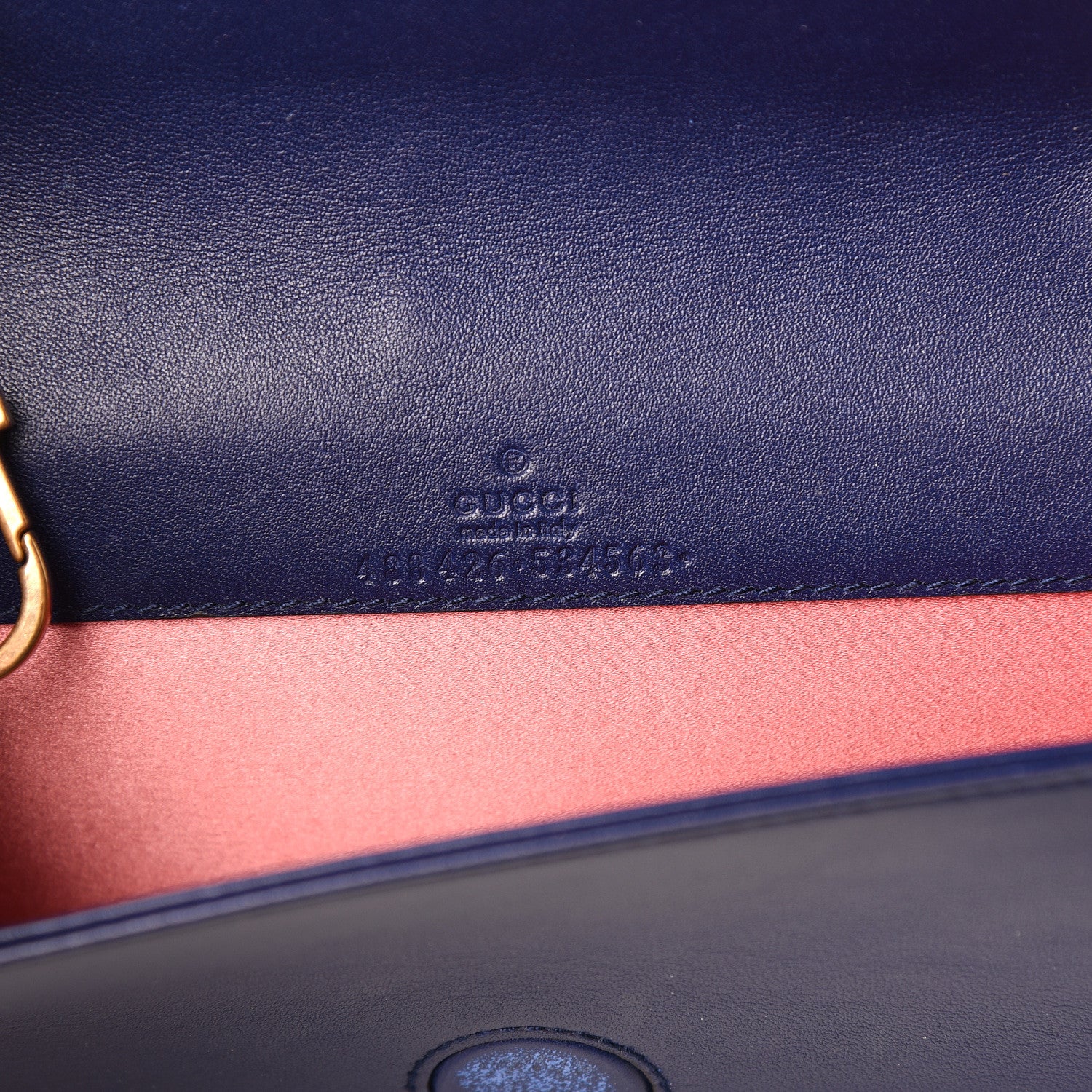 Gucci Velvet Matelasse GG Marmont Mini Bag Cobalt Blue 7 of 10