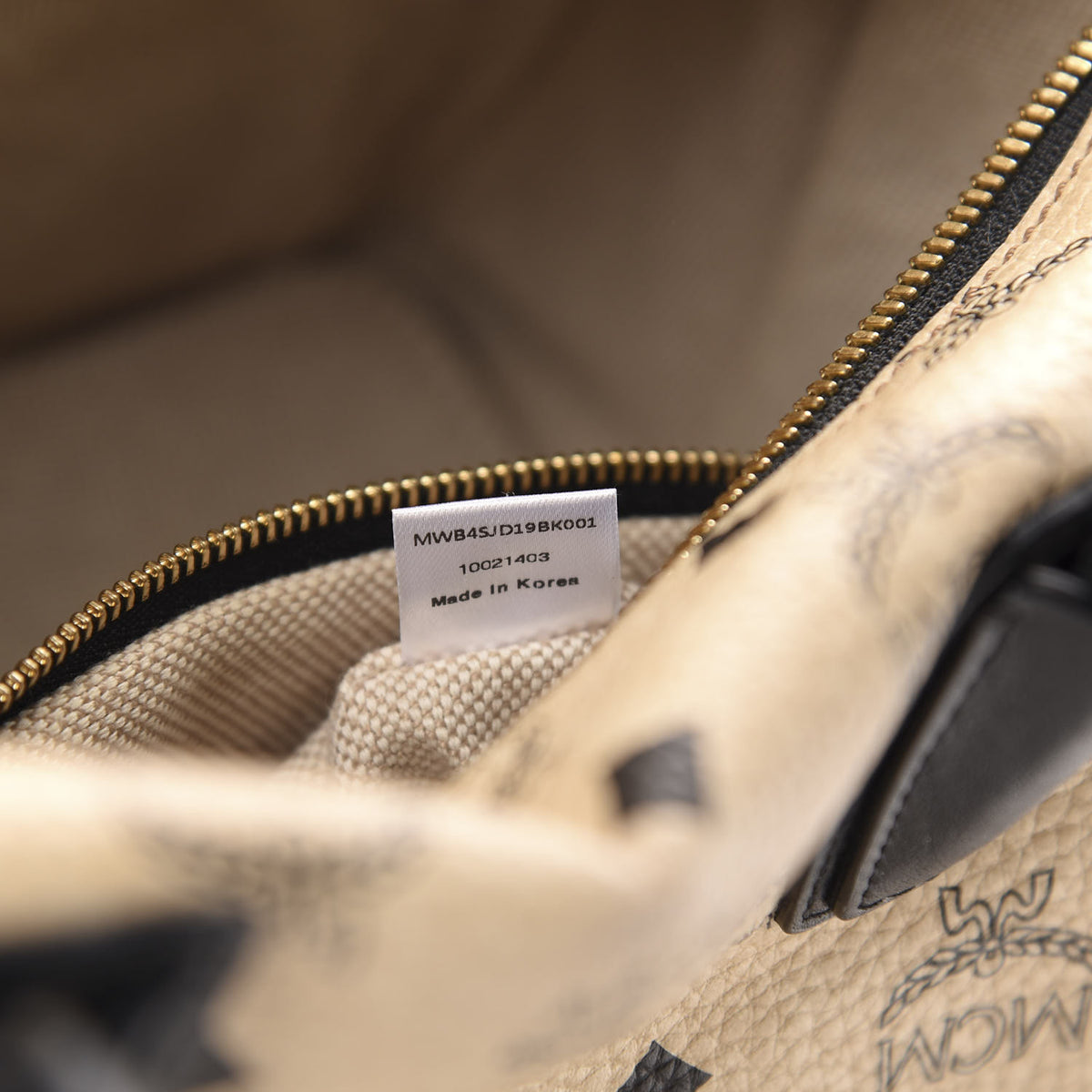 Visetos Top Handle Satchel Beige