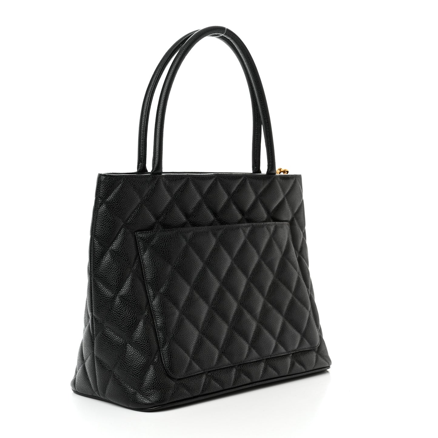 Caviar Quilted Medallion Tote Black