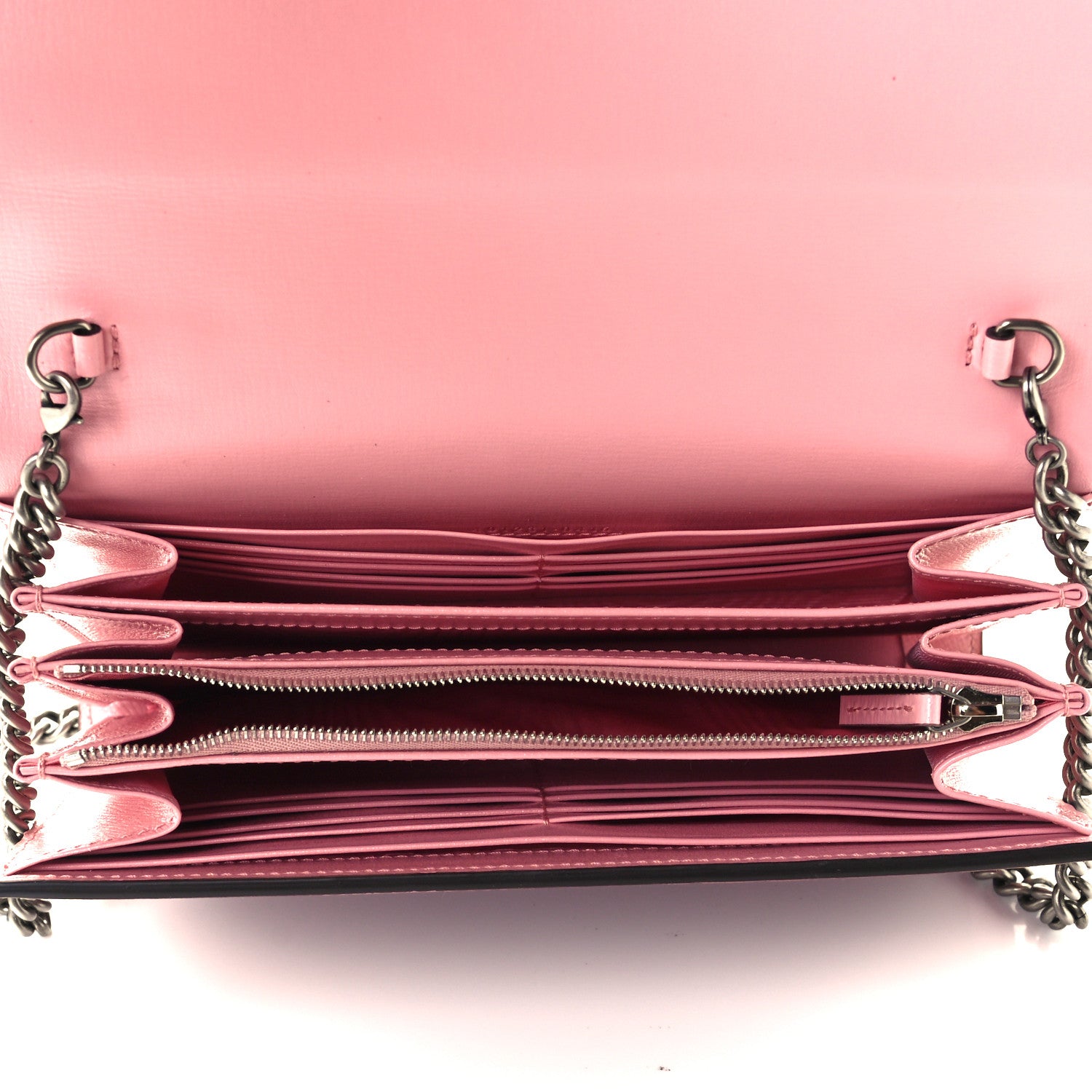 Gucci Azalea Calfskin Enamel Mini Dionysus Chain Wallet New Cherry Red Wild Rose Off White 5 of 12