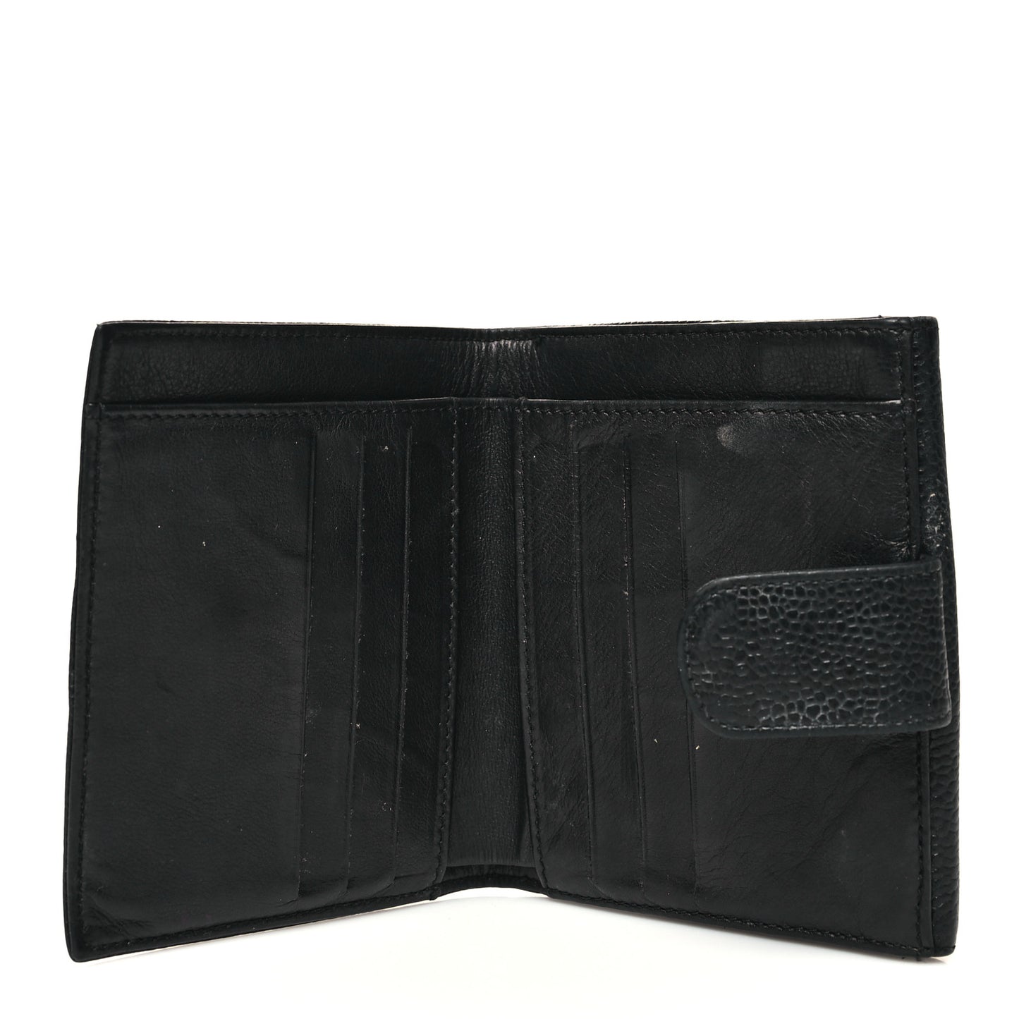 Caviar Timeless CC Compact French Wallet Black