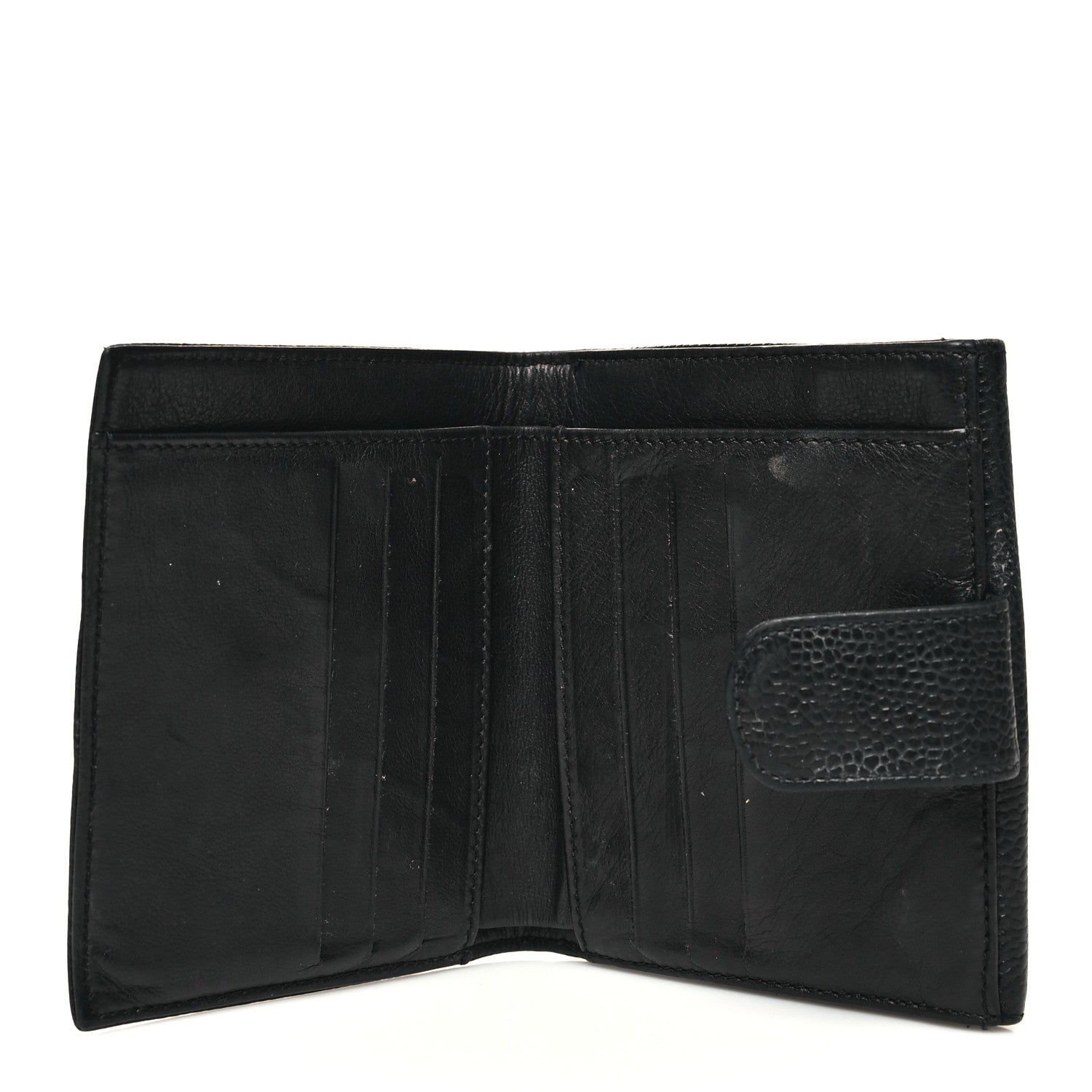 Chanel Caviar Timeless CC Compact French Wallet Black 5 of 13