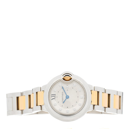 Cartier Stainless Steel 18K Yellow Gold Diamond 28mm Ballon Bleu De Cartier Quartz Watch 2 of 5