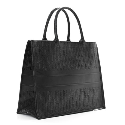 Christian Dior Oblique Calfskin Embossed Large Book Tote Black 3 of 16