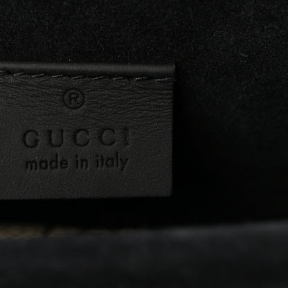 Gucci GG Supreme Monogram Suede Crystal Small Dionysus Shoulder Bag Beige Ebony Black 6 of 10