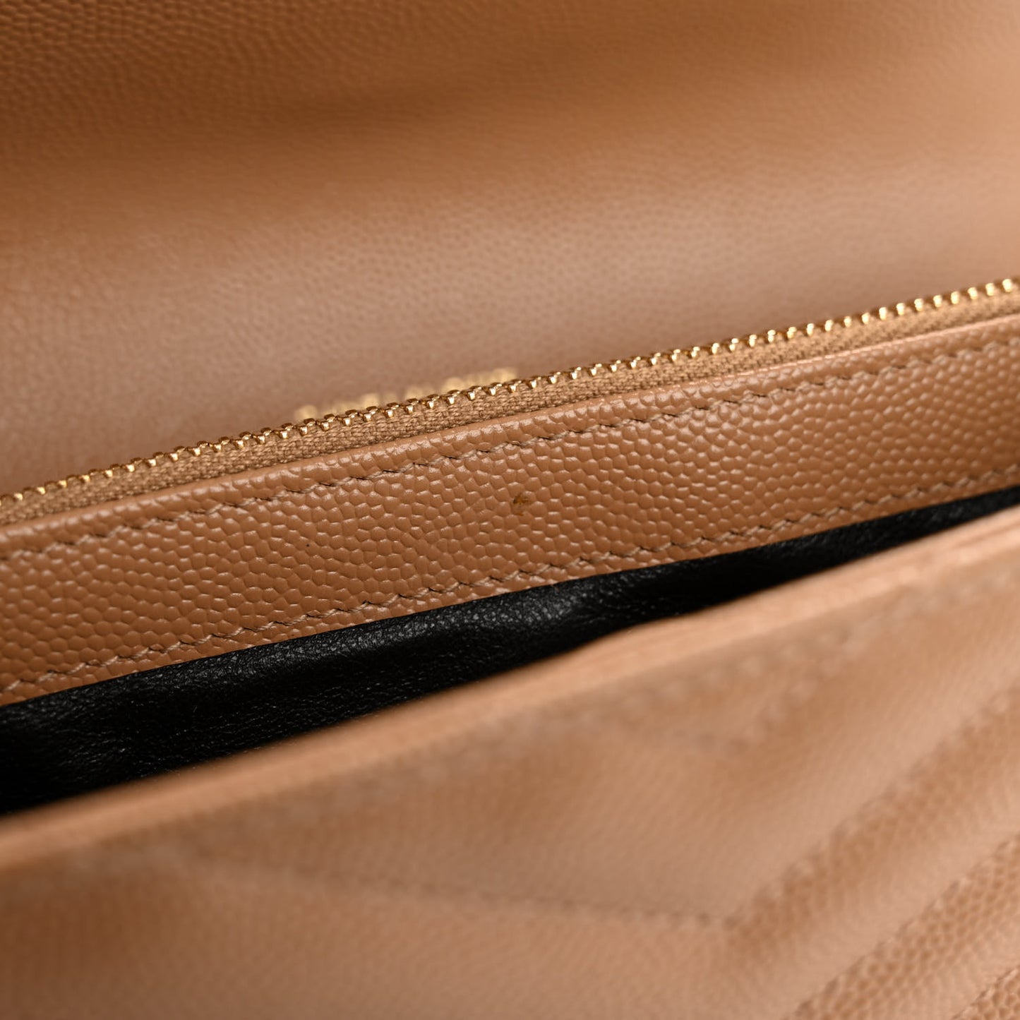 Grain De Poudre Matelasse Chevron Monogram Flap Wallet Cork