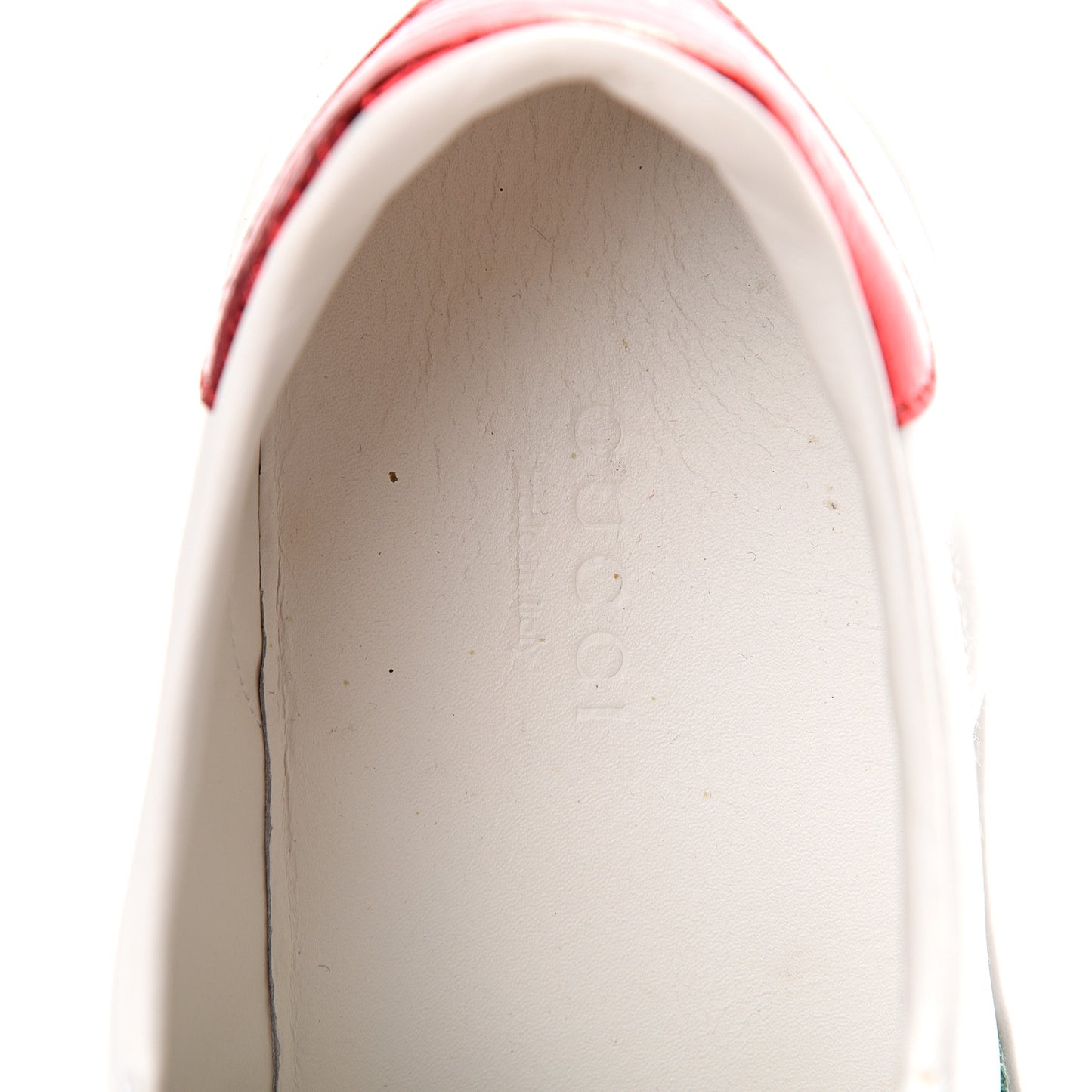 Calfskin Ayers Bee Embroidered Womens Ace Sneakers 35.5 White Green