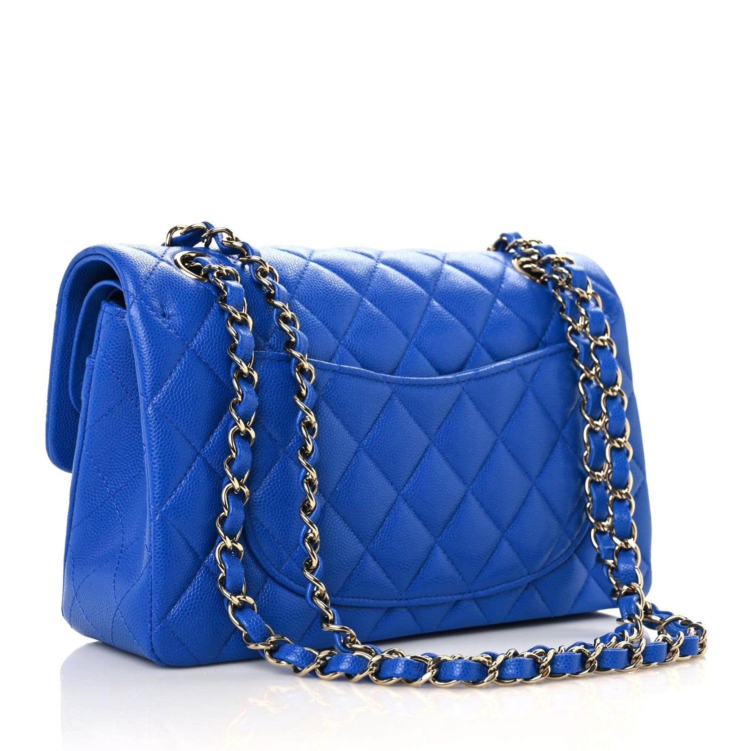 Chanel Caviar Quilted Small Double Flap Blue 3 of 10
